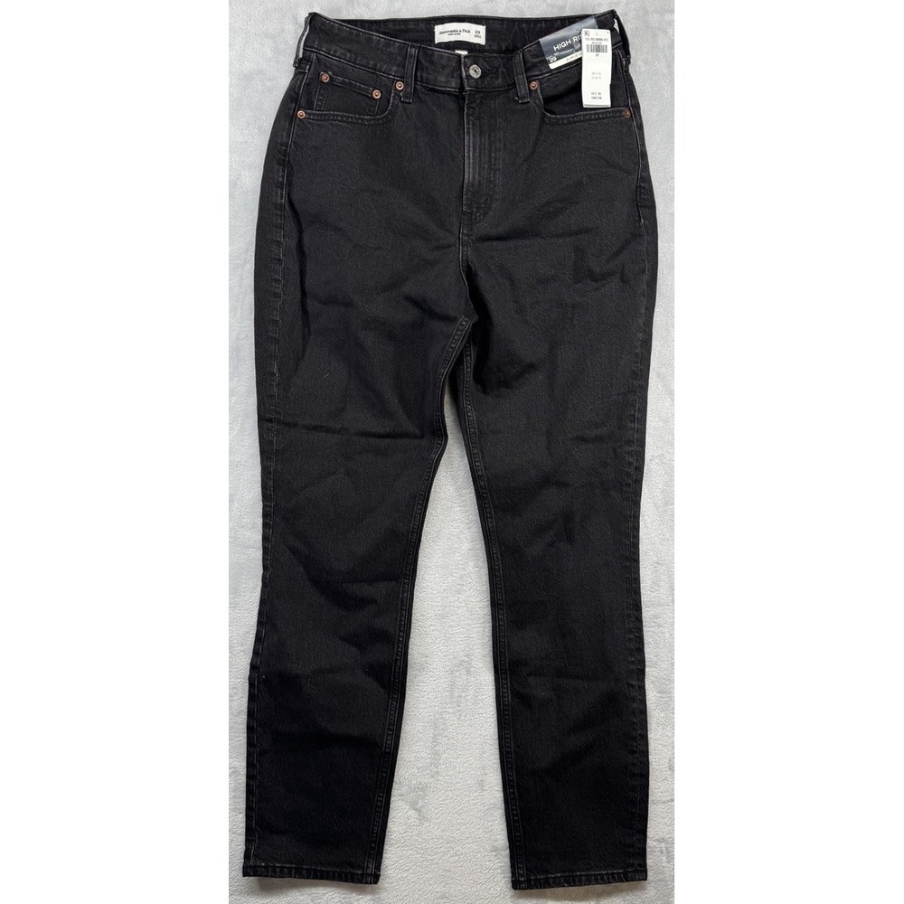 Abercrombie & Fitch High Rise Curve Love Black Women's Size 29 NWT